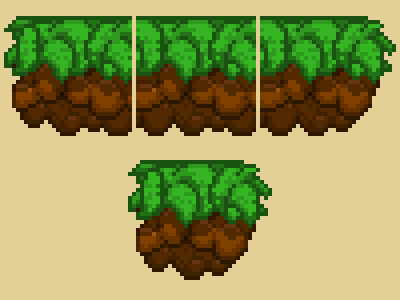 Jungle Tiles 8 bit game grass pixel platform retro