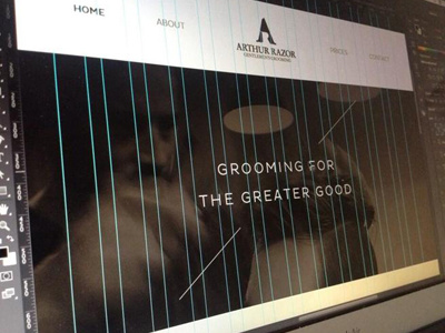 Arthur Razor Wip barber clean grooming guides hair landing page london razor space web design website wip