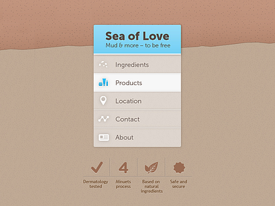 Sea of Love - navigation & icons holistic icons menu nature navigation