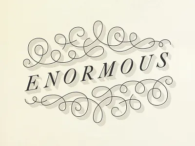 Vintage Logo drawn hand intricate logo shadow swirls text typography vintage