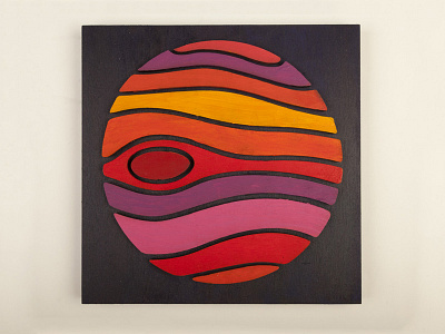 Jupiter Study no. 02 abstract art color illustration jupiter laser cutting space