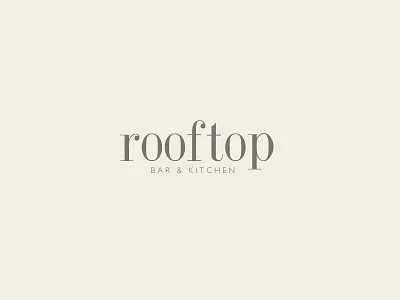 Rooftop bar clean food kitchen logo luxury rooftop sans serif serif