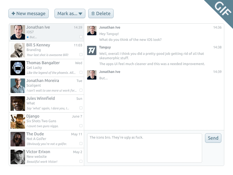 Messages [GIF] chat gif ive message ui web