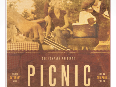 Picnic In The Park Event Flyer Template appreciation autumn bar b que bbq celebration church company designs employee fall