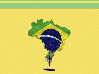 Order And Progress? brazil controversial drip flag map melt protests site