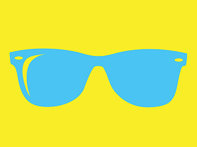 Neon Summer colors minimal neon poster summer sunglasses