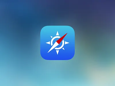 Safari Icon blue compass flat icon ios ios7 matte safari