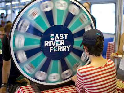 East River Ferry Prize Wheel blue branding east river ferry ferry prize wheel turquoise