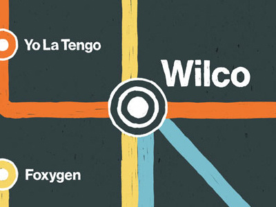 Closeup of aforementioned poster... foxygen subway wilco yo la tengo