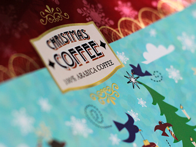 Christmas Coffee Packaging beverage packaging branding coffee gourmet logo tea