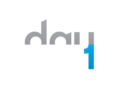 Day One Logo 1 clean day health identity logo number one typography