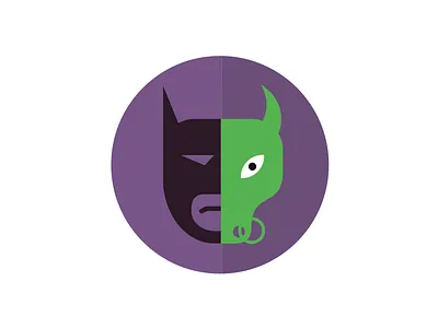 Batman Vs Bulldemon batman cute fun graphic icon illustration monster