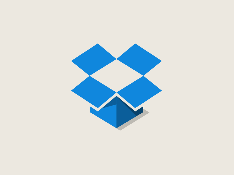 Dropbox Icon animation blue clean flat gif icon inspiration light logo minimal shadow simple