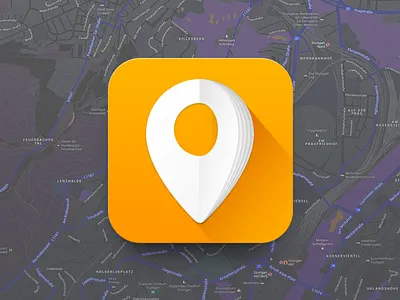 Simple Travel Icon book flat icon ios map noteboook orange pin simple travel white