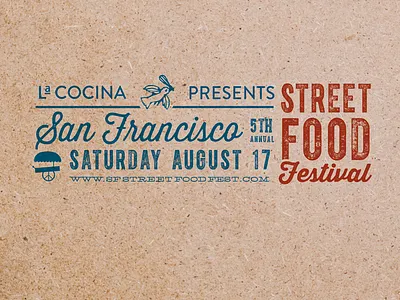 San Francisco Street Food Festival Banner banner food letter press lock up sf street typography