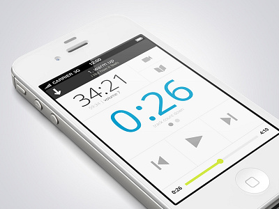 Flat Music Player for Fitness App app flat iphone mobile music player