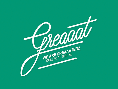 Greaaat logotype brush pen calligraphy cursive hand writing lettering logo