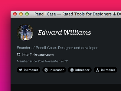 Pencil Case Social Network Links icon link member network pencil case profile simple social