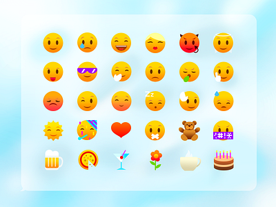 Smiles angel beer cake devil icons ios7 party pizza sad smiles