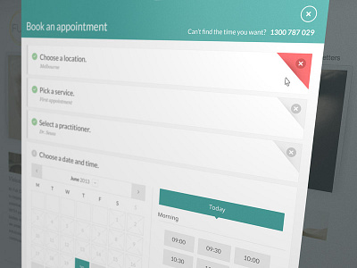 Online booking appointment book booking calendar date datepicker day month overlay time