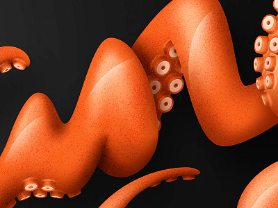 Typography Octopus – PS until die! 3d depth illustration lettering lights photoshop shadows typography