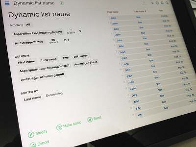 List View actions crm icons ipad list metro plain table