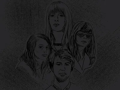 White Lung illustration illustrator portraits texture