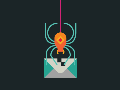 Malware email envelope mail malware spider threat virus