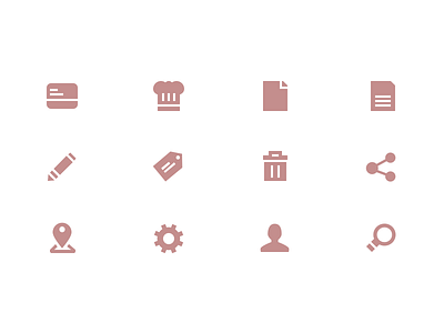 Icon Set Vol.1 chef delete edit icon icons location search set share user