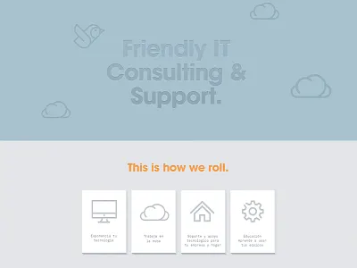 Ollie web detail bird cloud icons it parallax web website
