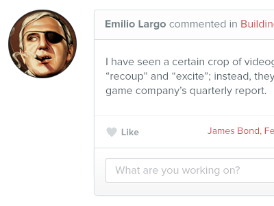 Profile Update app comment like social update