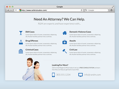 WIP - Rogers & Moss attorney law ui ui design ux web design website