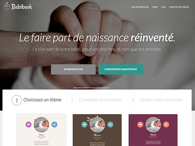Babibook Homepage flat fullscreen homepage