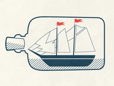 Nautical Cocktail Recipe Cards nautical