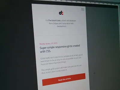 The Dutch Coder clean coder dutch mobile first personal responsive website