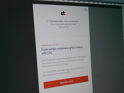 The Dutch Coder clean coder dutch mobile first personal responsive website
