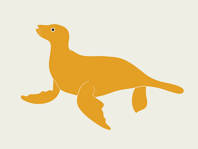 LA FOKA illustration logo seal yellow