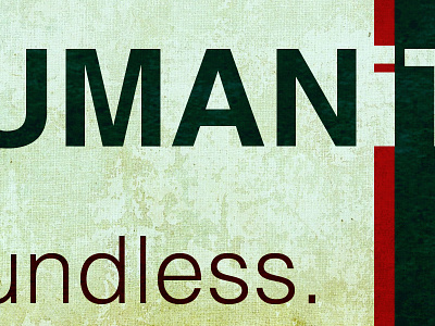 Humanity is boundless line poster