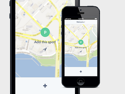 Add your first spot! app application blank state home ios iphone mobile spot ui ux