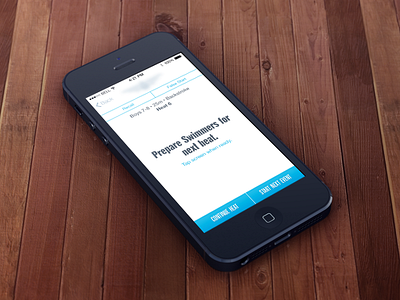 Starter Starter Screen blue hydroxphere ios ios7 judge native app reforma grotesk scorekeeper starter swimming timer water