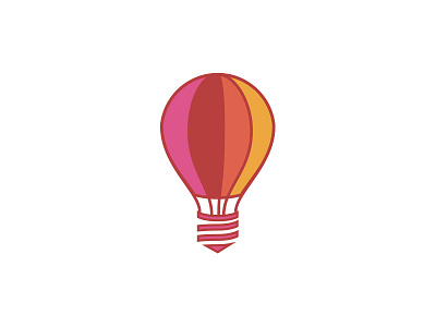 Balloon Lightbulb balloon bulb icon illustration light lightbulb logo rainbow