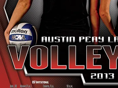 APSU Volleyball Poster austin dydema franchise govs lady peay volleyball