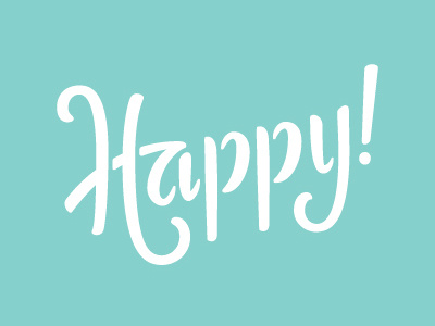 Happy! Logo happy lettering logo script stencil type