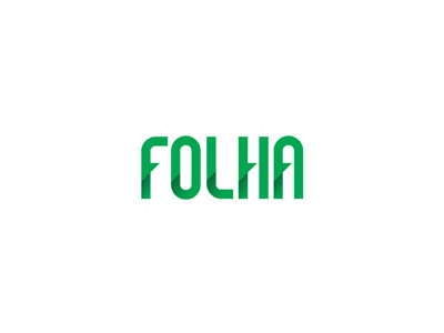 Folha brand folha leaf logotype magazine