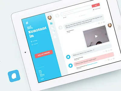 Ask Pad app chat ios ipad ui