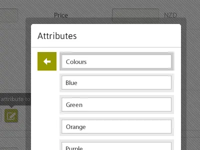 Simple modal UI form list modal