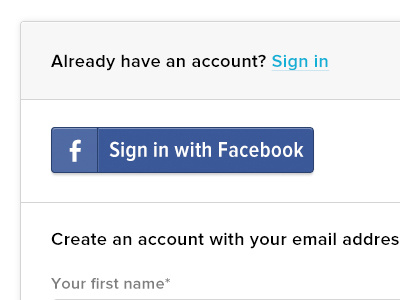 Sign Up facebook sign up