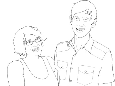 Portrait lines down drawing portraits