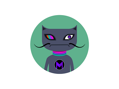 SuperCat cute fun graphic icon illustration