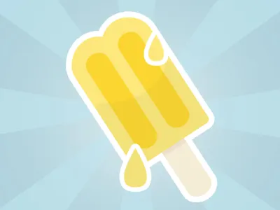 Popsicle dessert kawaii melting popsicle sweets vector
